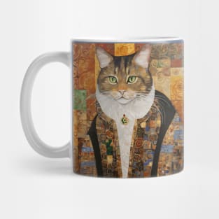 Gustav Klimt Style Tabby Cat with Diplomatic Immunity Mug